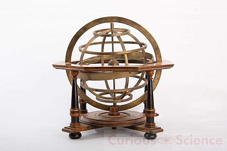 Wood And Brass Armillary Sphere